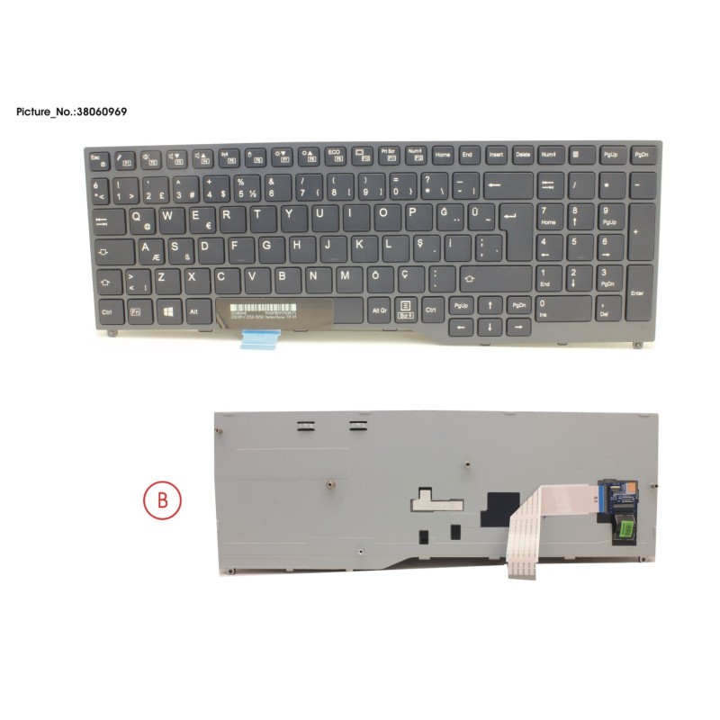 38060969 - KEYBOARD BLACK W.O TS TURKEY