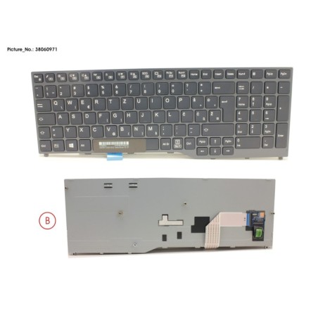 38060971 - KEYBOARD BLACK W.O TS EAST EUROPE