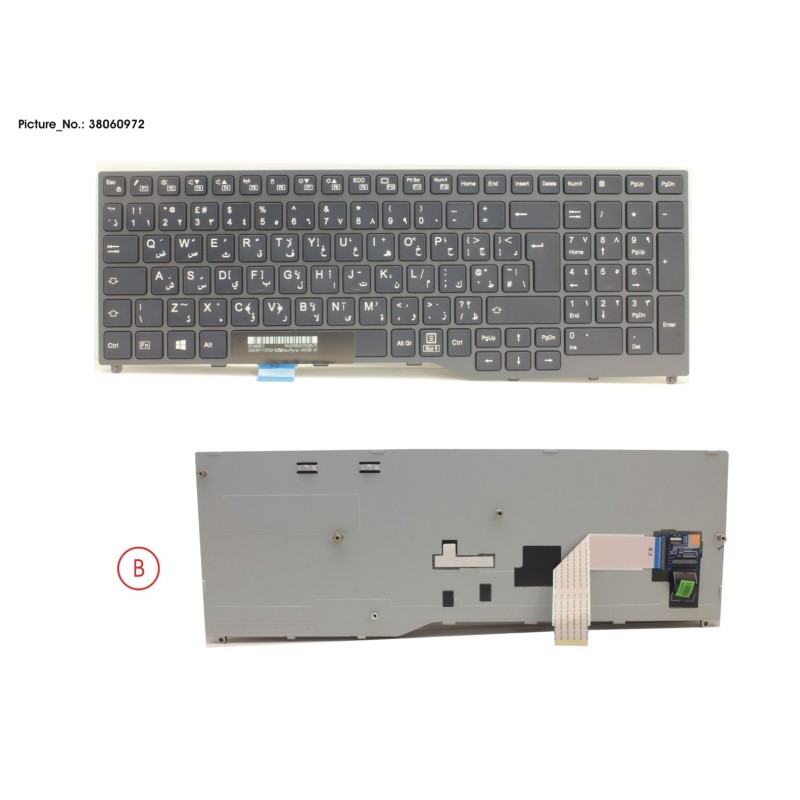 38060972 - KEYBOARD BLACK W.O TS ARABIC.UK
