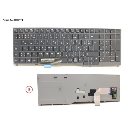 38060974 - KEYBOARD BLACK W.O TS ARABIC.FRANCE