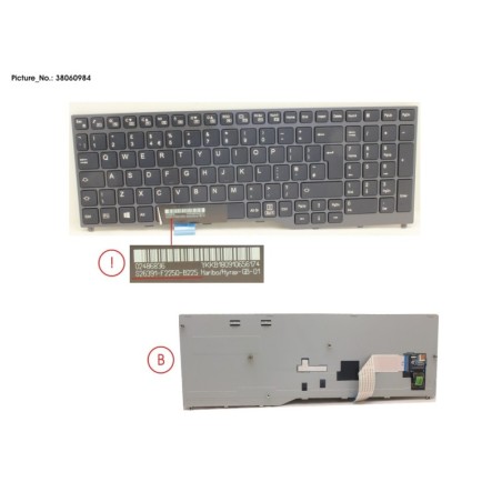 38060984 - KEYBOARD BLACK W.O TS UK