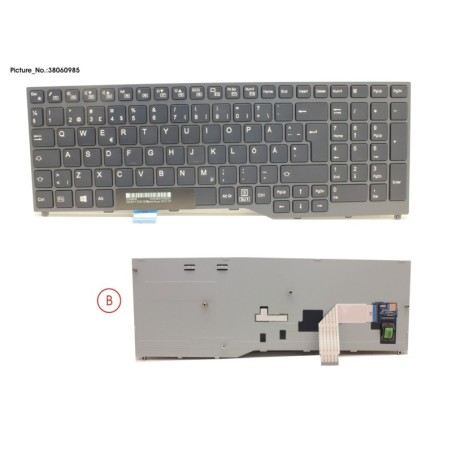38060985 - KEYBOARD BLACK W.O TS SCHWEDEN.FINLAND