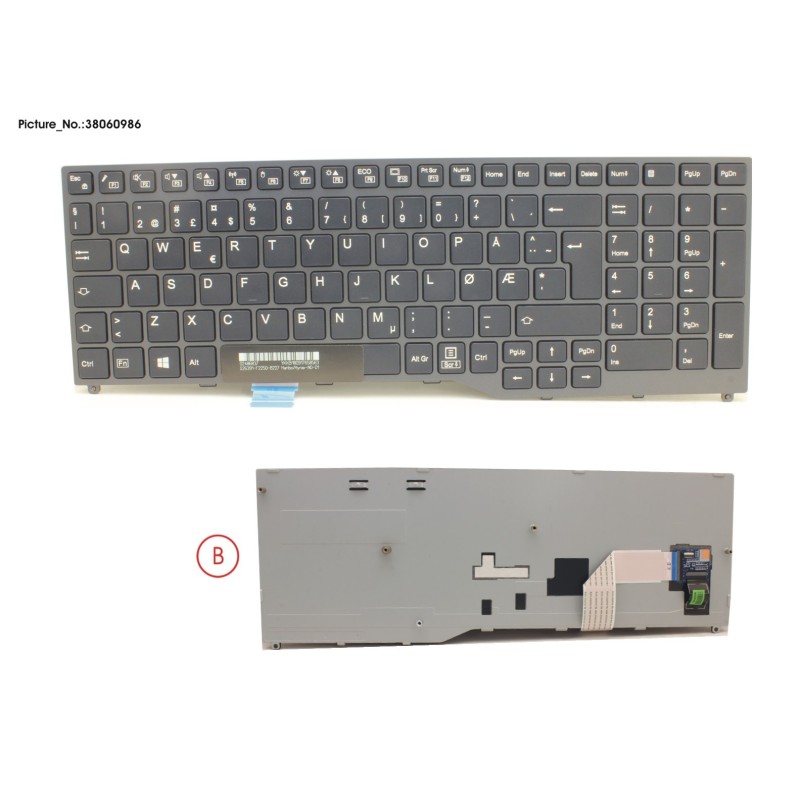 38060986 - KEYBOARD BLACK W.O TS NORWAY