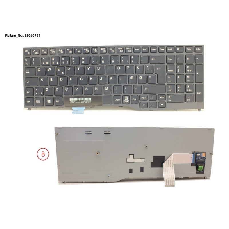 38060987 - KEYBOARD BLACK W.O TS DENMARK