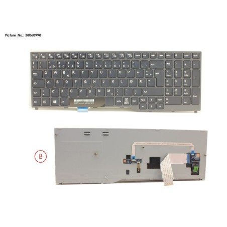 38060990 - KEYBOARD BLACK W. TS NORWAY