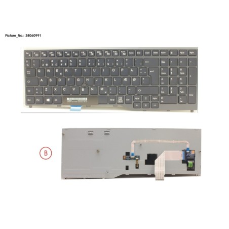 38060991 - KEYBOARD BLACK W. TS DENMARK