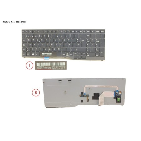 38060992 - KEYBOARD BLACK W. TS SPAIN