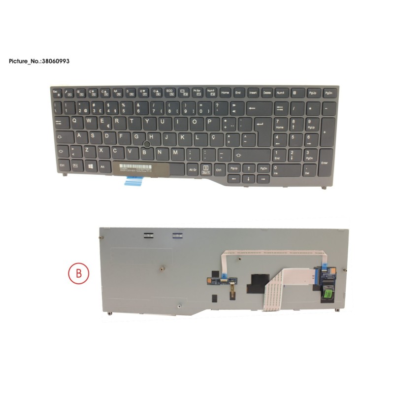 38060993 - KEYBOARD BLACK W. TS PORTUGAL