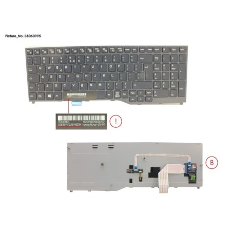 38060995 - KEYBOARD BLACK W. TS US