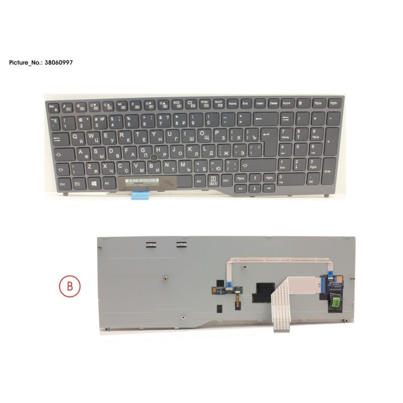 38060997 - KEYBOARD BLACK W. TS RUSSIA.US