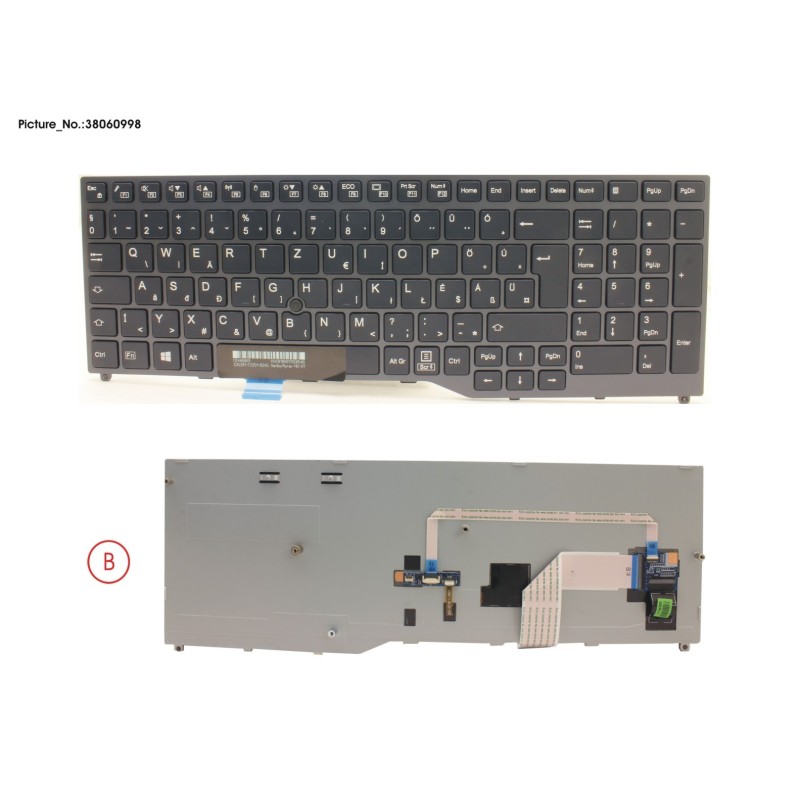 38060998 - KEYBOARD BLACK W. TS HUNGARY