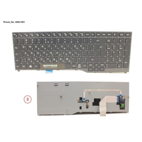 38061001 - KEYBOARD BLACK W. TS GREECE