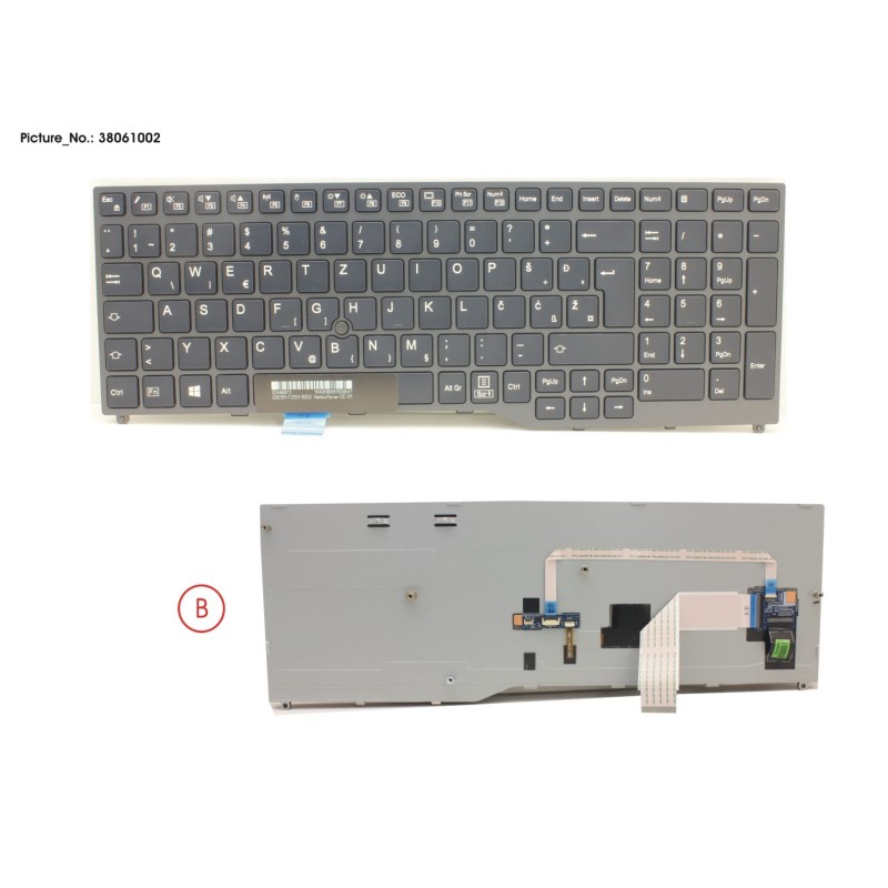 38061002 - KEYBOARD BLACK W. TS EAST EUROPE