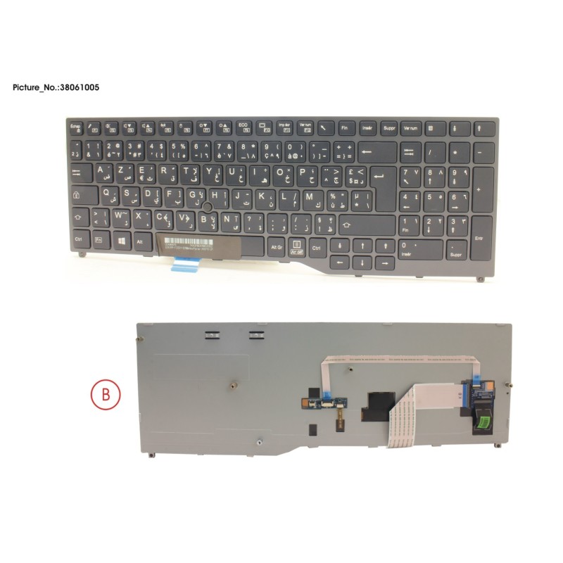 38061005 - KEYBOARD BLACK W. TS ARABIC.FRANCE