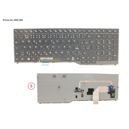 38061006 - KEYBOARD BLACK W. TS CZECH.SLOVAKIA