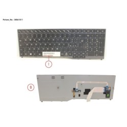 38061011 - KEYBOARD BLACK W. BL ITALY