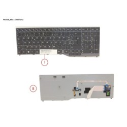 38061012 - KEYBOARD BLACK W. BL SWISS