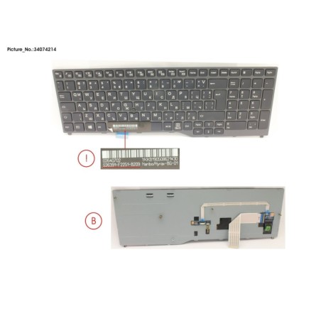 34074214 - KEYBOARD BLACK W. TS BULGARIA