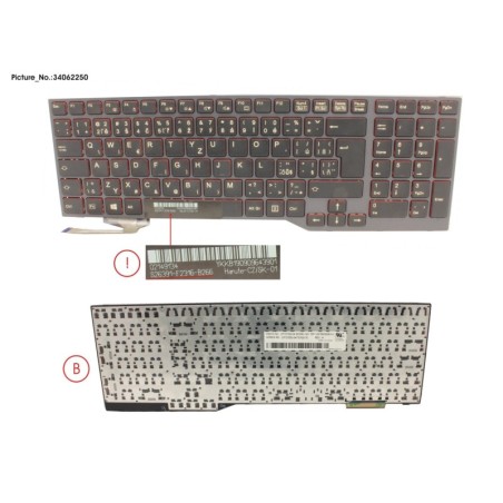 34062250 - KEYBOARD BLACK W.O TS CZECH.SLOVAKIA
