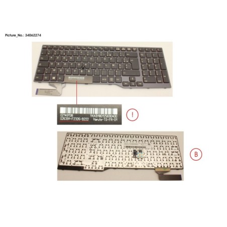 34062274 - KEYBOARD BLACK W. TS FRANCE