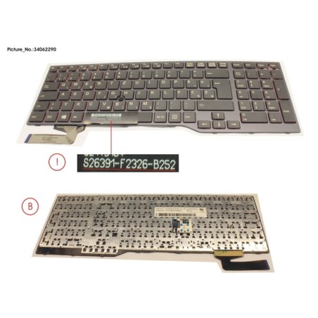 34062290 - KEYBOARD BLACK W. TS EAST EUROPE