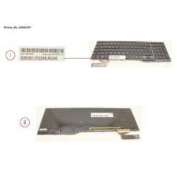 34062297 - KEYBOARD BLACK W. BL NORDIC