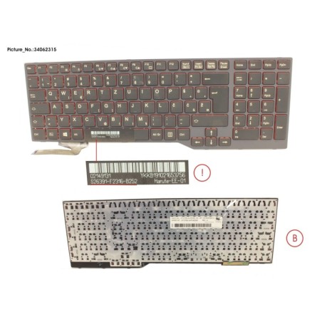 34062315 - KEYBOARD BLACK W.O TS EAST EUROPE