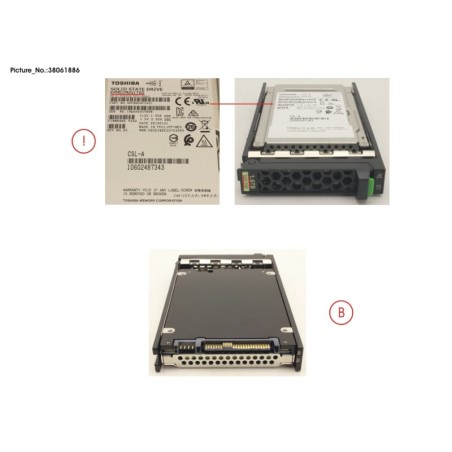 38061886 - SSD SAS 12G 1.6TB WRITE-INT. 2.5  H-P EP
