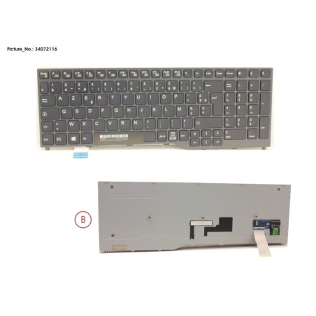 34072116 - KEYBOARD BLACK W.O TS FRANCE