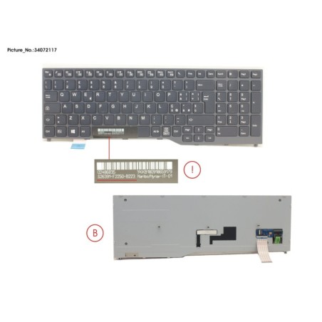 34072117 - KEYBOARD BLACK W.O TS ITALY