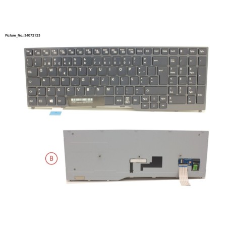34072123 - KEYBOARD BLACK W.O TS PORTUGAL