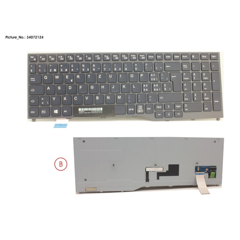 34072124 - KEYBOARD BLACK W.O TS SWISS