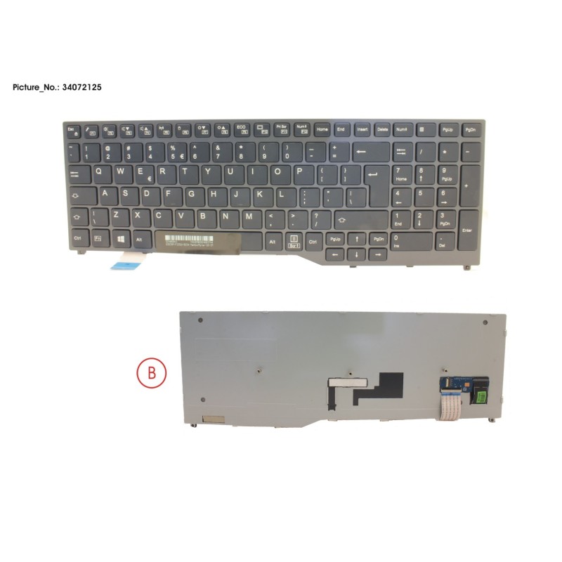 34072125 - KEYBOARD BLACK W.O TS US