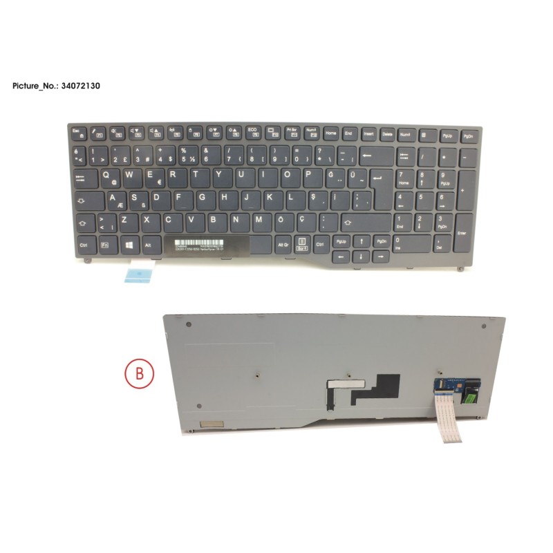 34072130 - KEYBOARD BLACK W.O TS TURKEY
