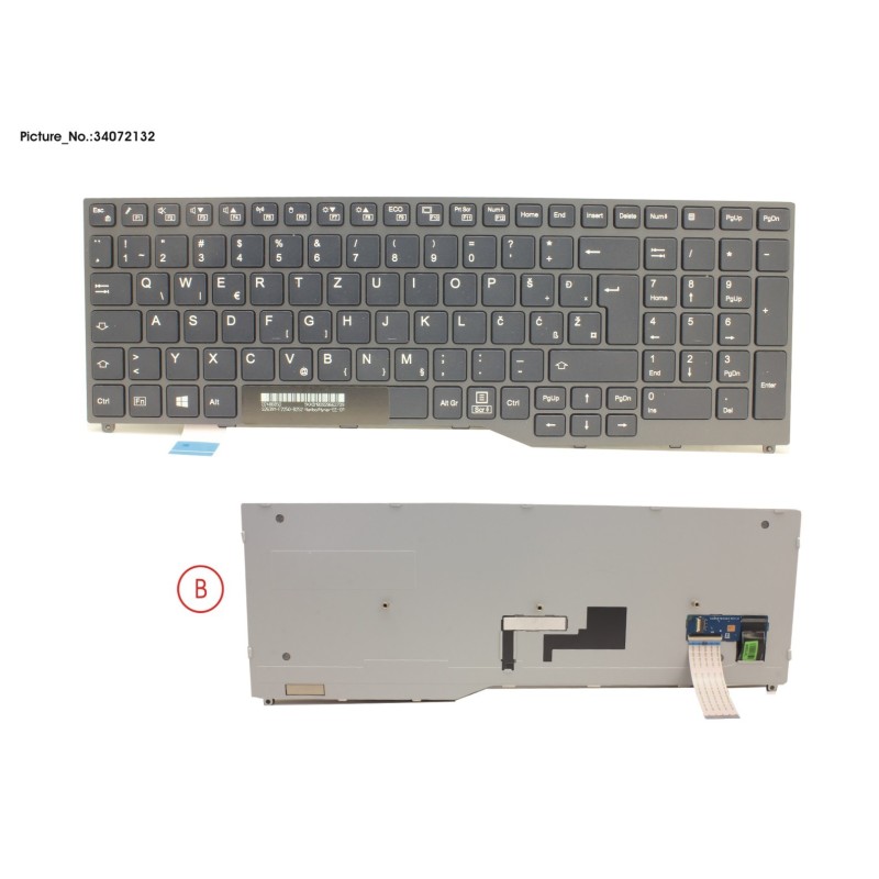 34072132 - KEYBOARD BLACK W.O TS EAST EUROPE