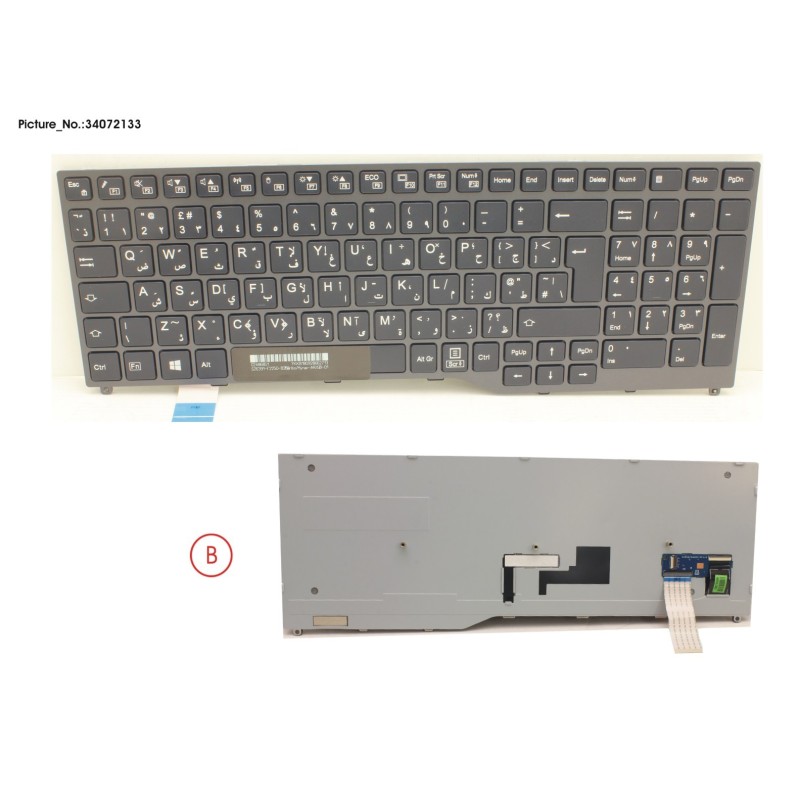 34072133 - KEYBOARD BLACK W.O TS ARABIC.UK