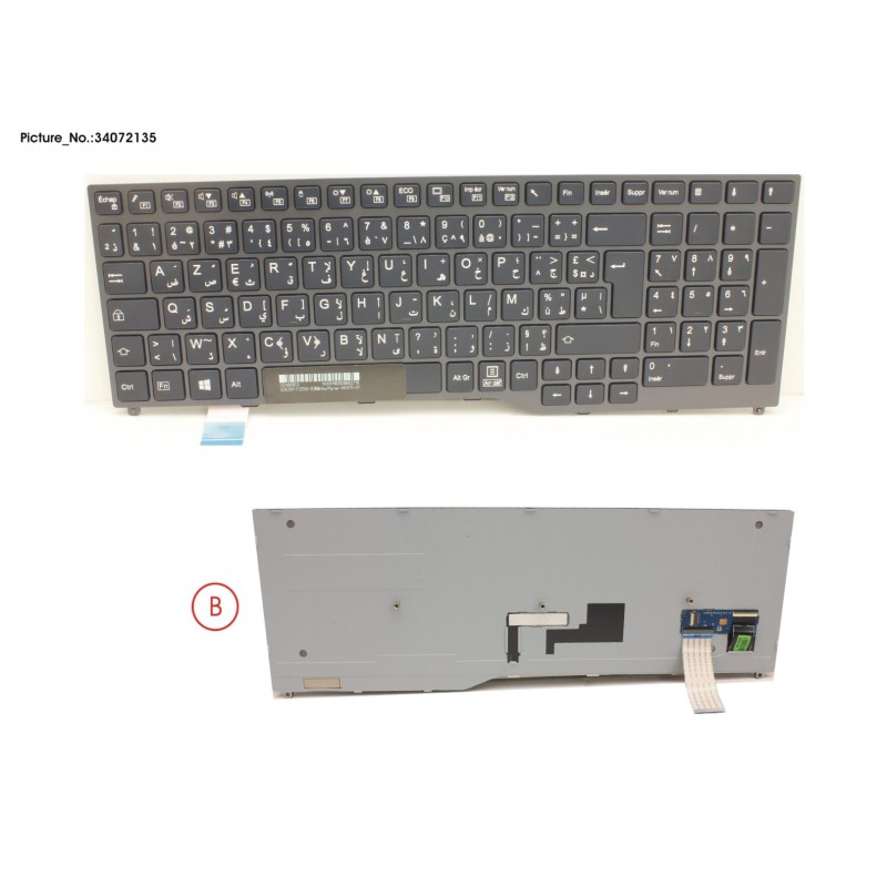 34072135 - KEYBOARD BLACK W.O TS ARABIC.FRANCE
