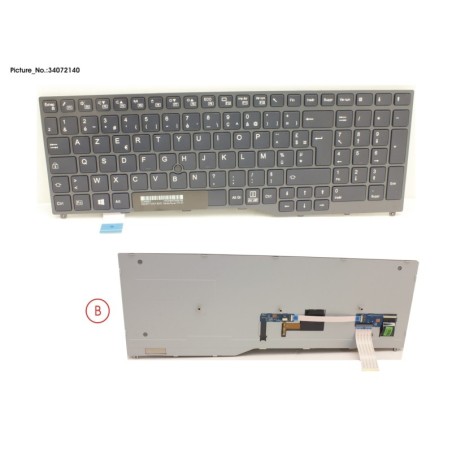 34072140 - KEYBOARD BLACK W. TS FRANCE