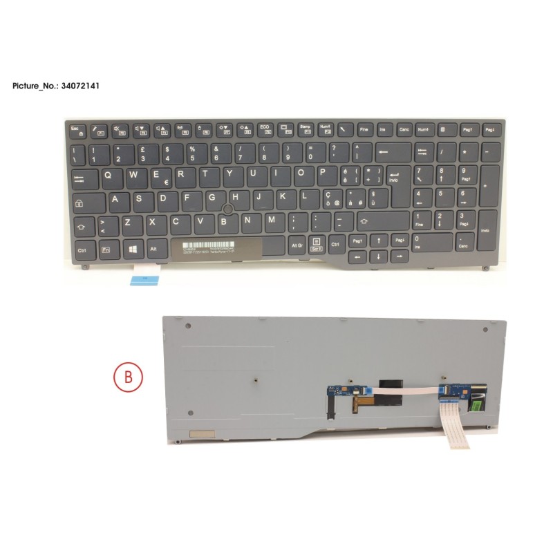 34072141 - KEYBOARD BLACK W. TS ITALY