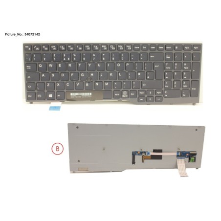 34072142 - KEYBOARD BLACK W. TS UK