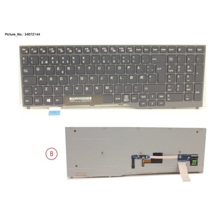 34072144 - KEYBOARD BLACK W. TS NORWAY