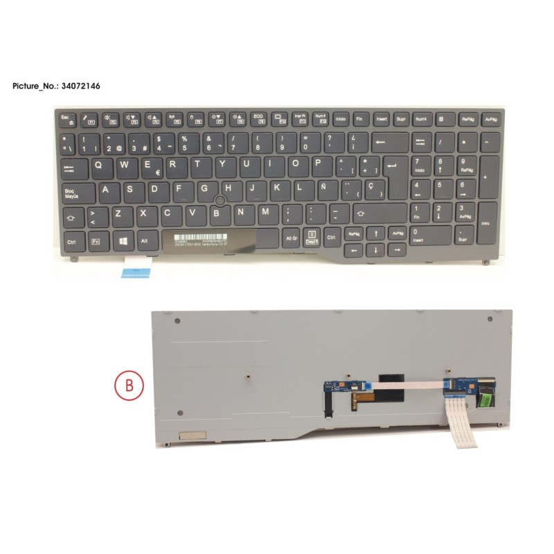 34072146 - KEYBOARD BLACK W. TS SPAIN