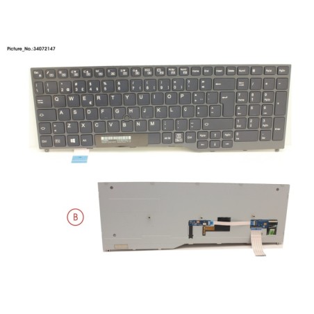 34072147 - KEYBOARD BLACK W. TS PORTUGAL