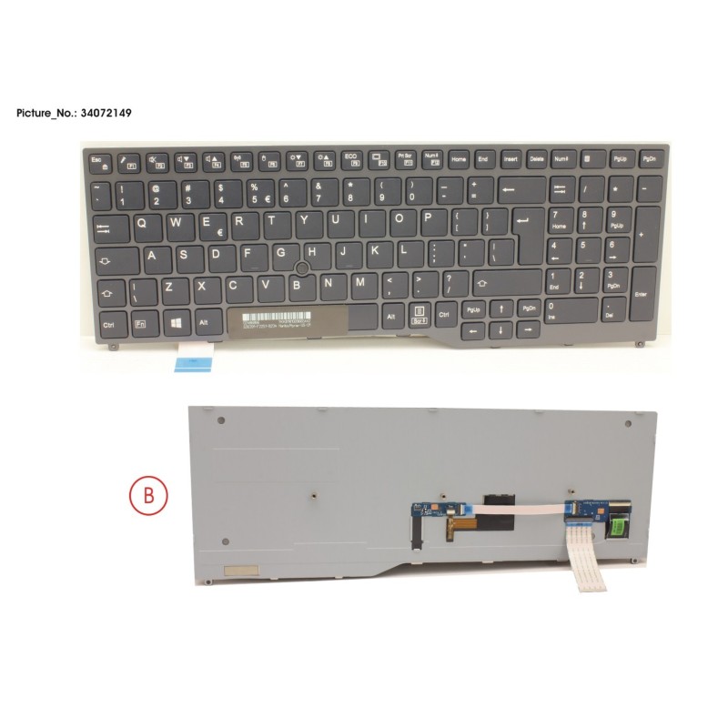 34072149 - KEYBOARD BLACK W. TS US