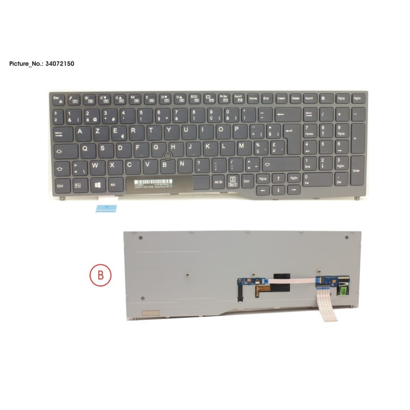 34072150 - KEYBOARD BLACK W. TS BELGIUM