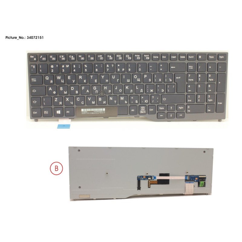 34072151 - KEYBOARD BLACK W. TS RUSSIA.US