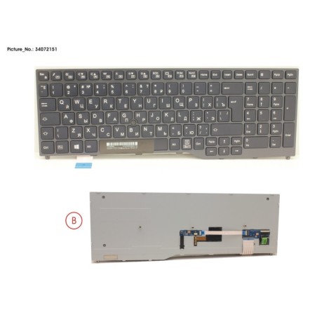 34072151 - KEYBOARD BLACK W. TS RUSSIA.US