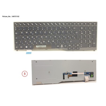 34072152 - KEYBOARD BLACK W. TS HUNGARY