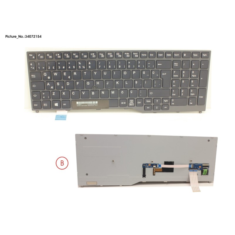 34072154 - KEYBOARD BLACK W. TS TURKEY