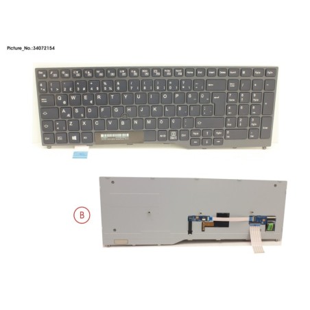 34072154 - KEYBOARD BLACK W. TS TURKEY